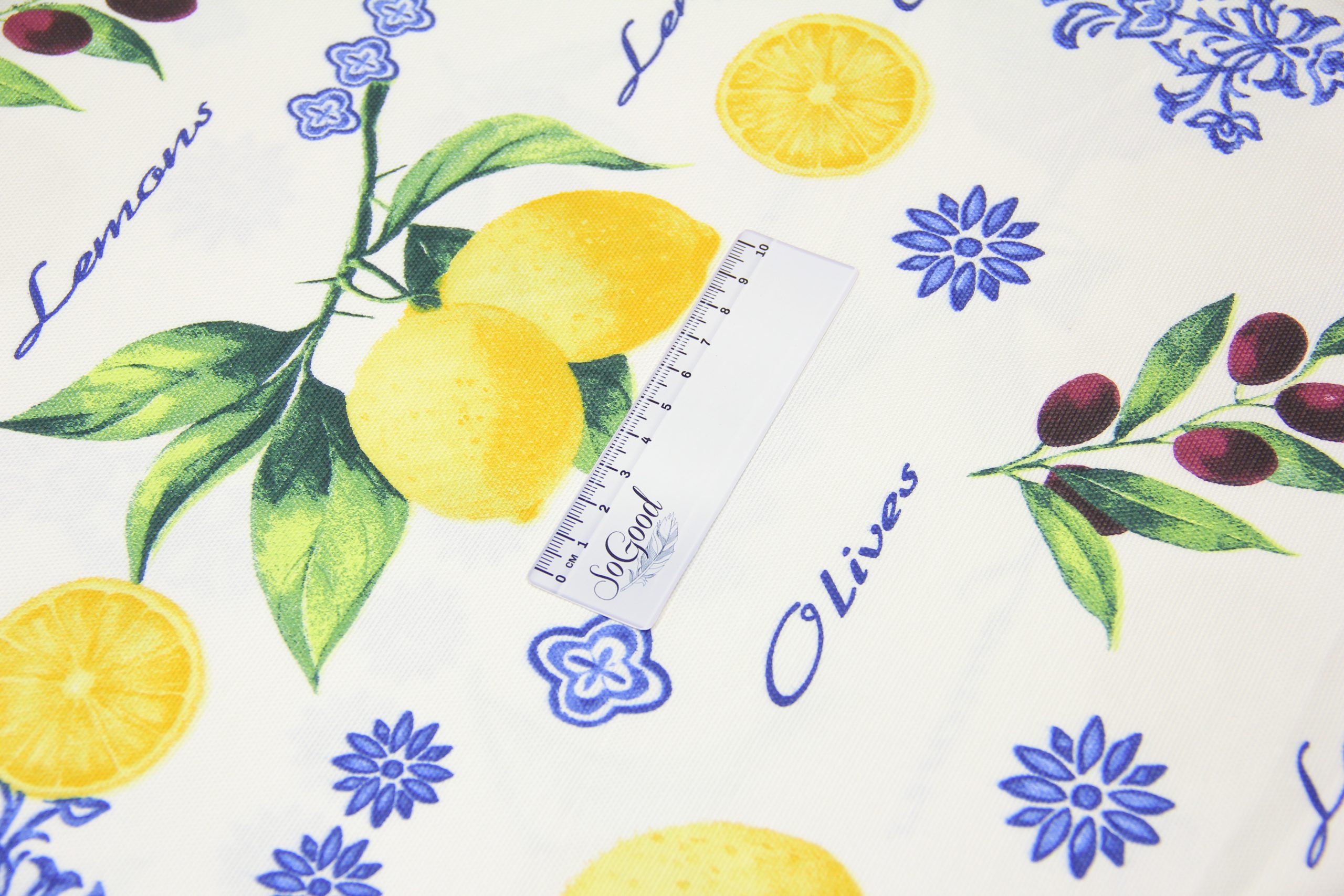 Ткань скатертная с тефлоновой пропиткой Лимоны