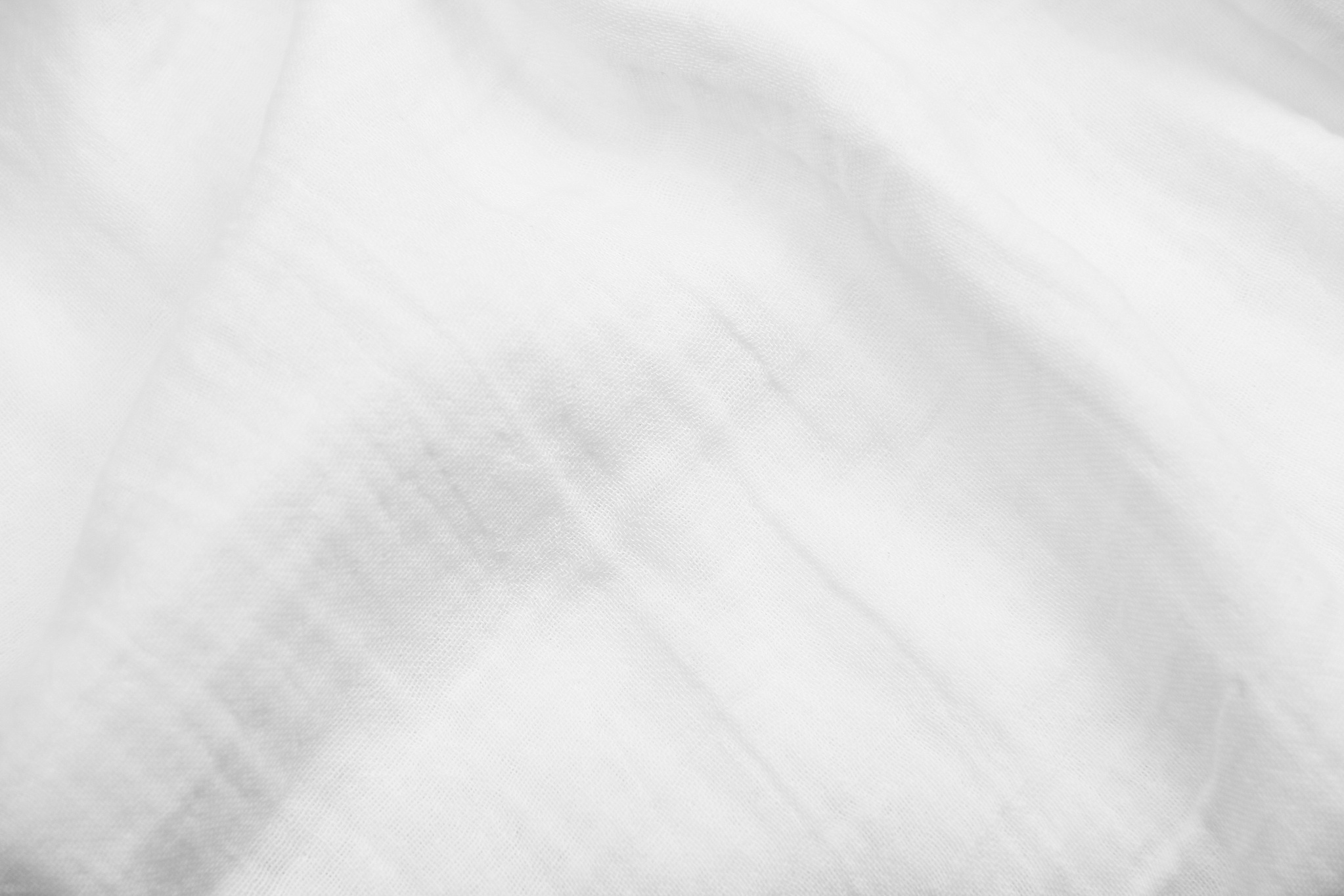 Ткань Муслин жатый двухслойный Белый, Турция, плотность 125 г/м2, ширина 160 см