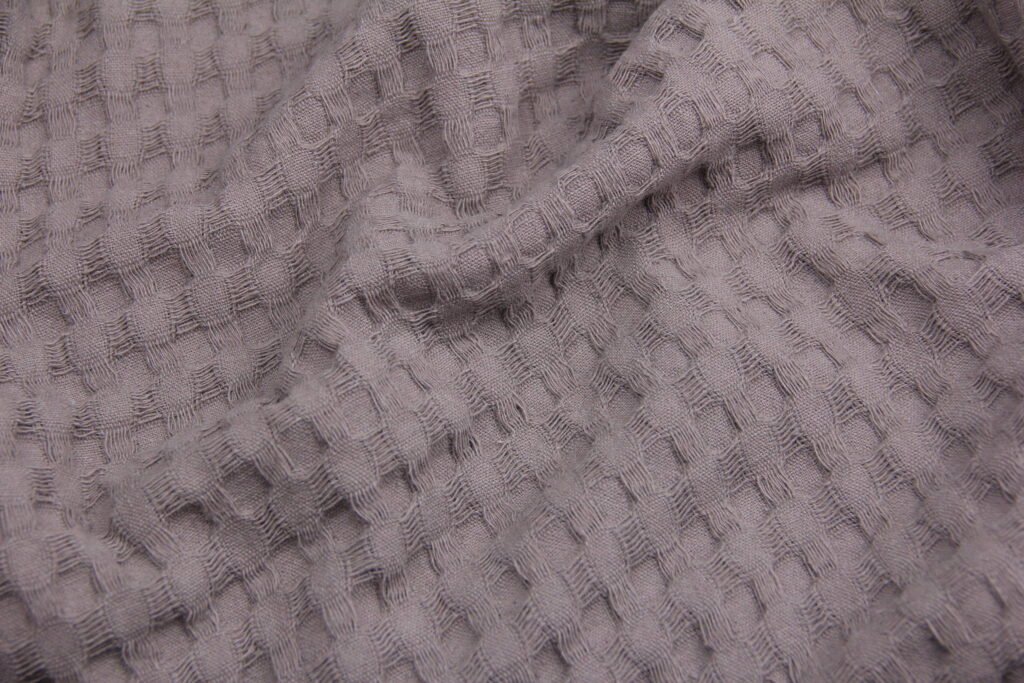 Ткань Вафельное полотно Бассейн Муссон Серый, Турция, ширина 235 см, плотность 265 г/м2