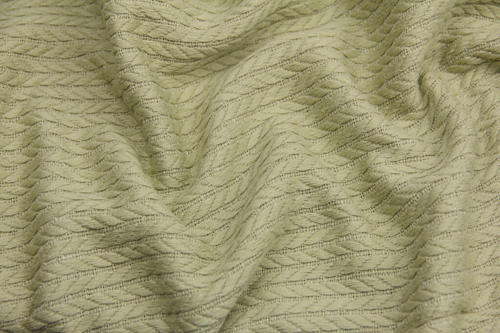 Ткань Пике Косичка Фисташковый, плотность 310 г/м2, ширина 240 см