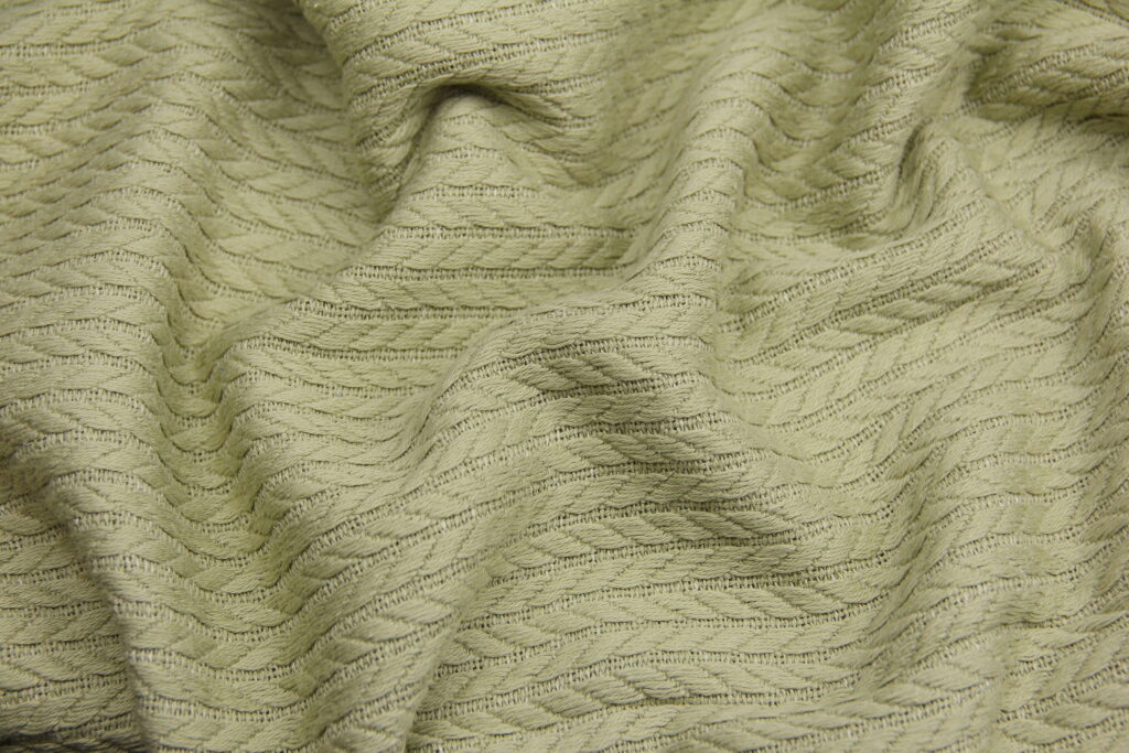 Ткань Пике Косичка Фисташковый, плотность 310 г/м2, ширина 240 см