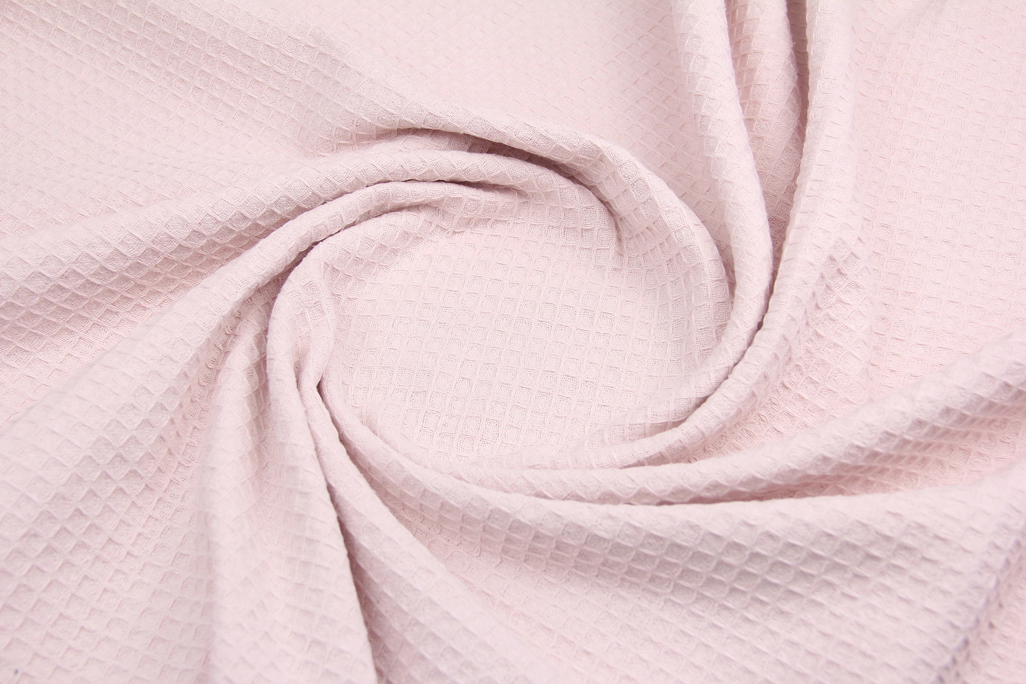Ткань Вафельное полотно Розовый зефир, Турция, ширина 235 см, плотность 217 г/м2