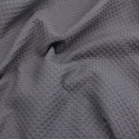 Ткань Вафельное полотно Графитовый, Турция, ширина 235 см, плотность 217 г/м2