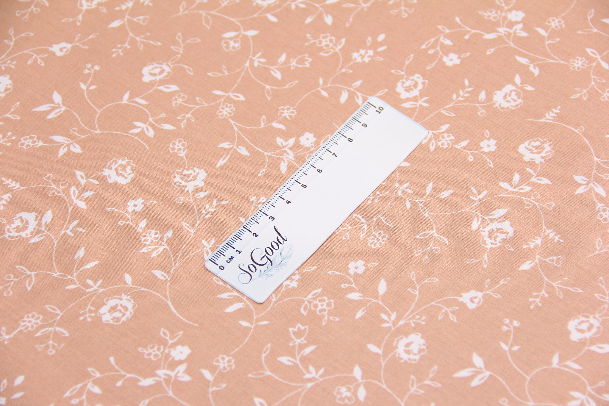 Ткань Ранфорс Мелкие цветочки Корица, Турция, ширина 240 см, 100% хлопок