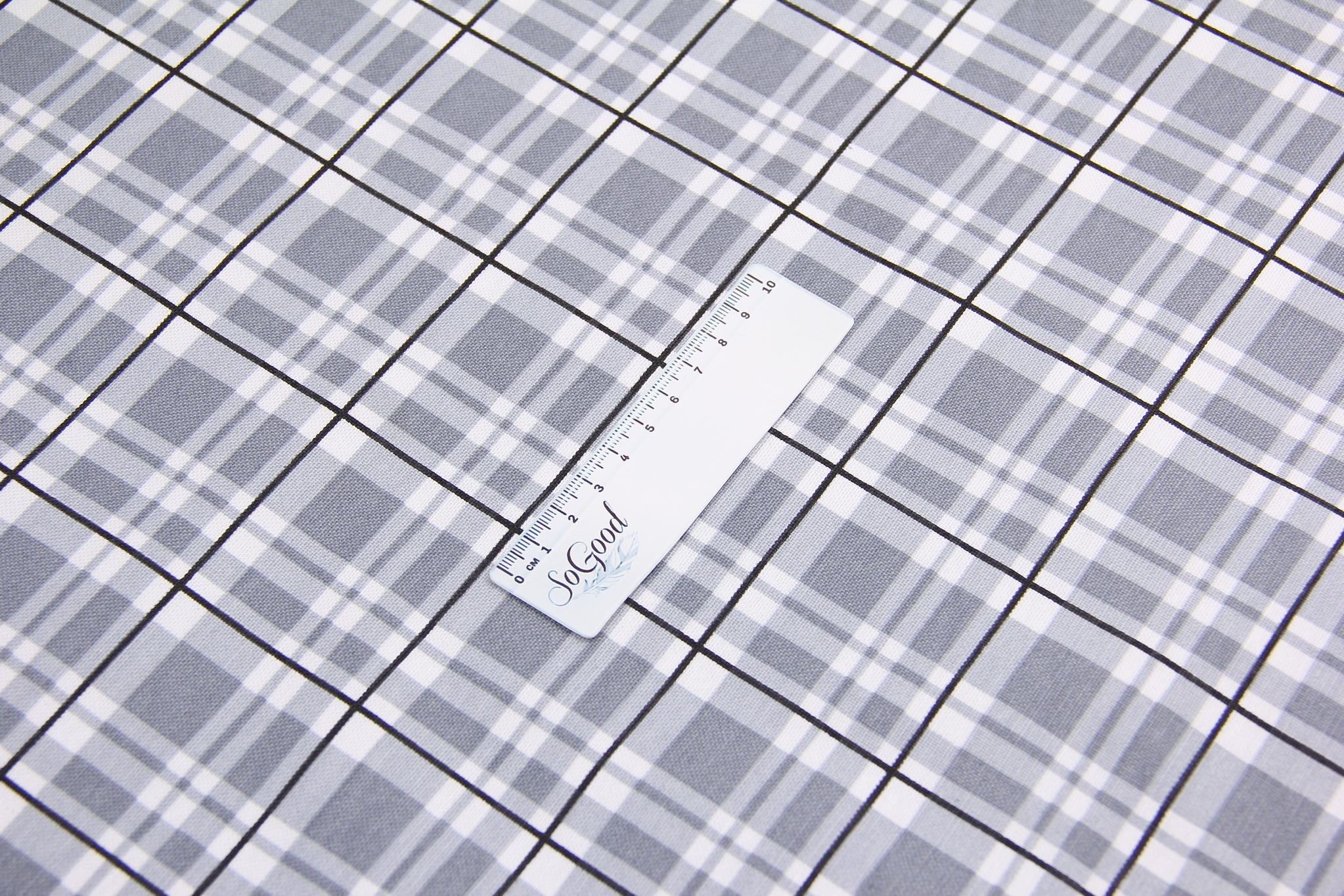 Ткань скатертная с тефлоновой пропиткой Клетка классик Серый