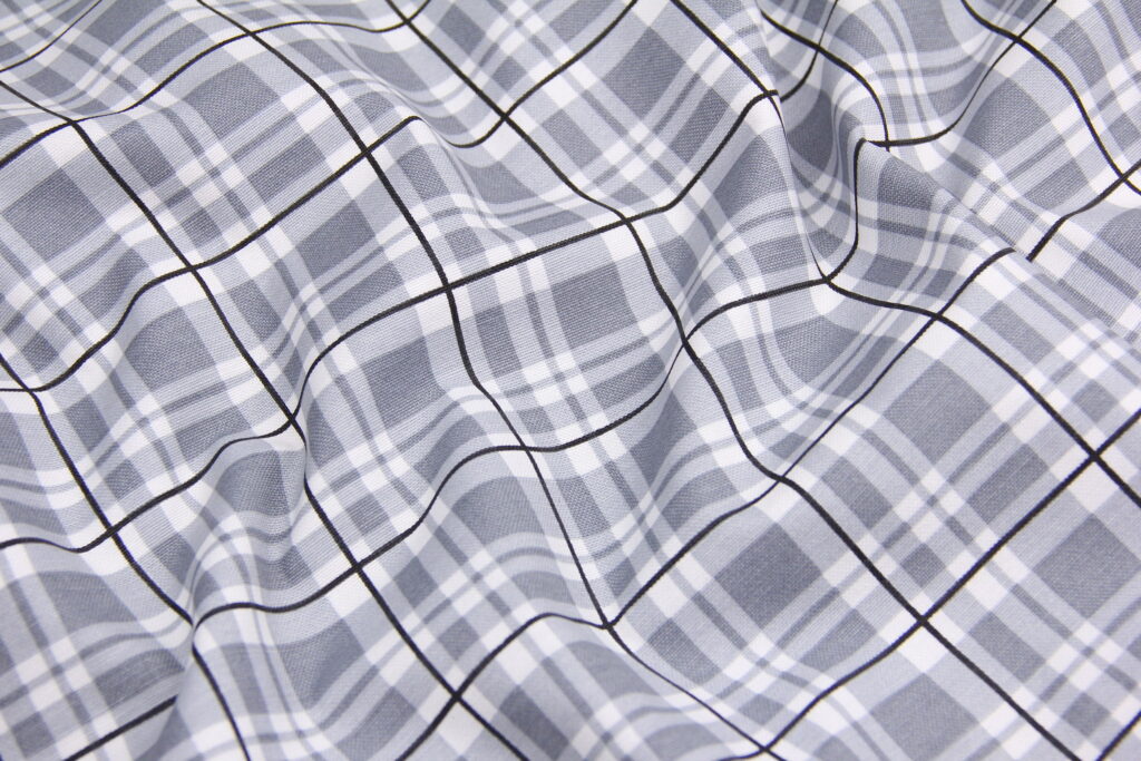 Ткань скатертная с тефлоновой пропиткой Клетка классик Серый