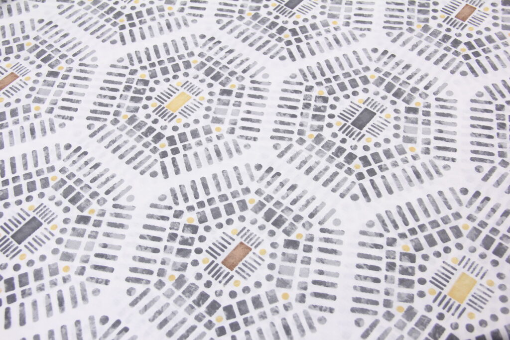 Ткань Ранфорс Абстрактные соты Серый, Турция, ширина 240 см, плотность 135 г/м2
