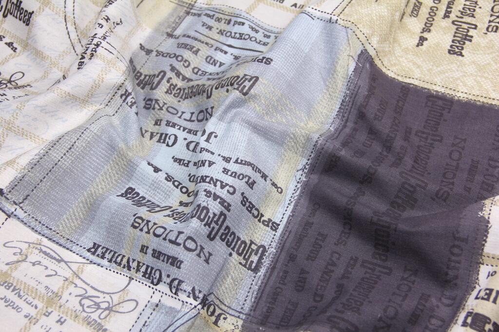 Ткань Ранфорс Лондон Бежевый и серый, Турция, ширина 240 см, плотность 135 г/м2