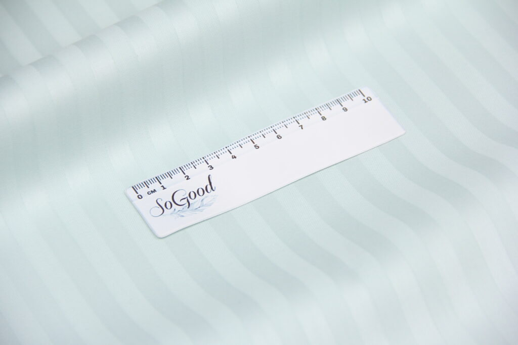 Ткань Страйп-сатин SSN4 Ментоловый, Турция, ширина 240см, плотность 130 г/м2