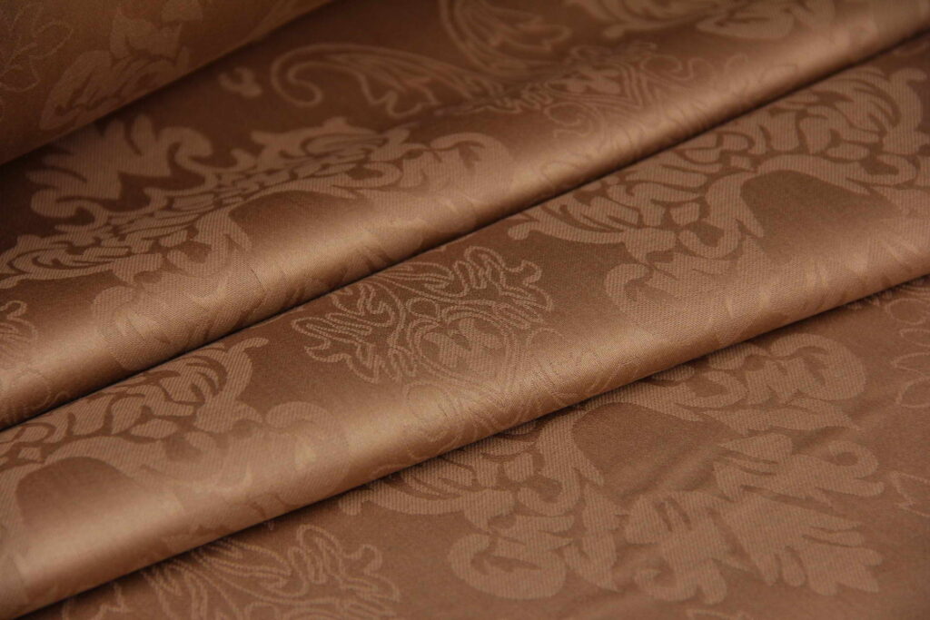 Ткань Сатин жаккард Флоренция Шоколад, Турция, ширина 240см, плотность 130 г/м2