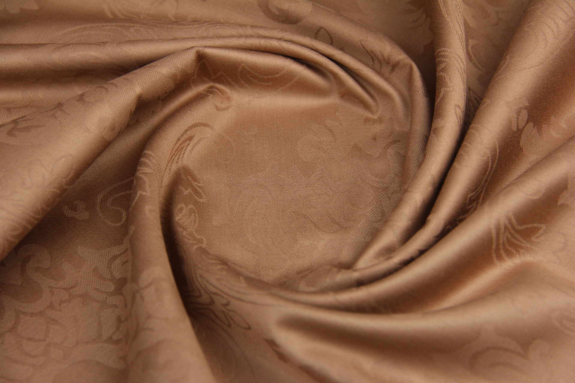 Ткань Сатин жаккард Флоренция Шоколад, Турция, ширина 240см, плотность 130 г/м2