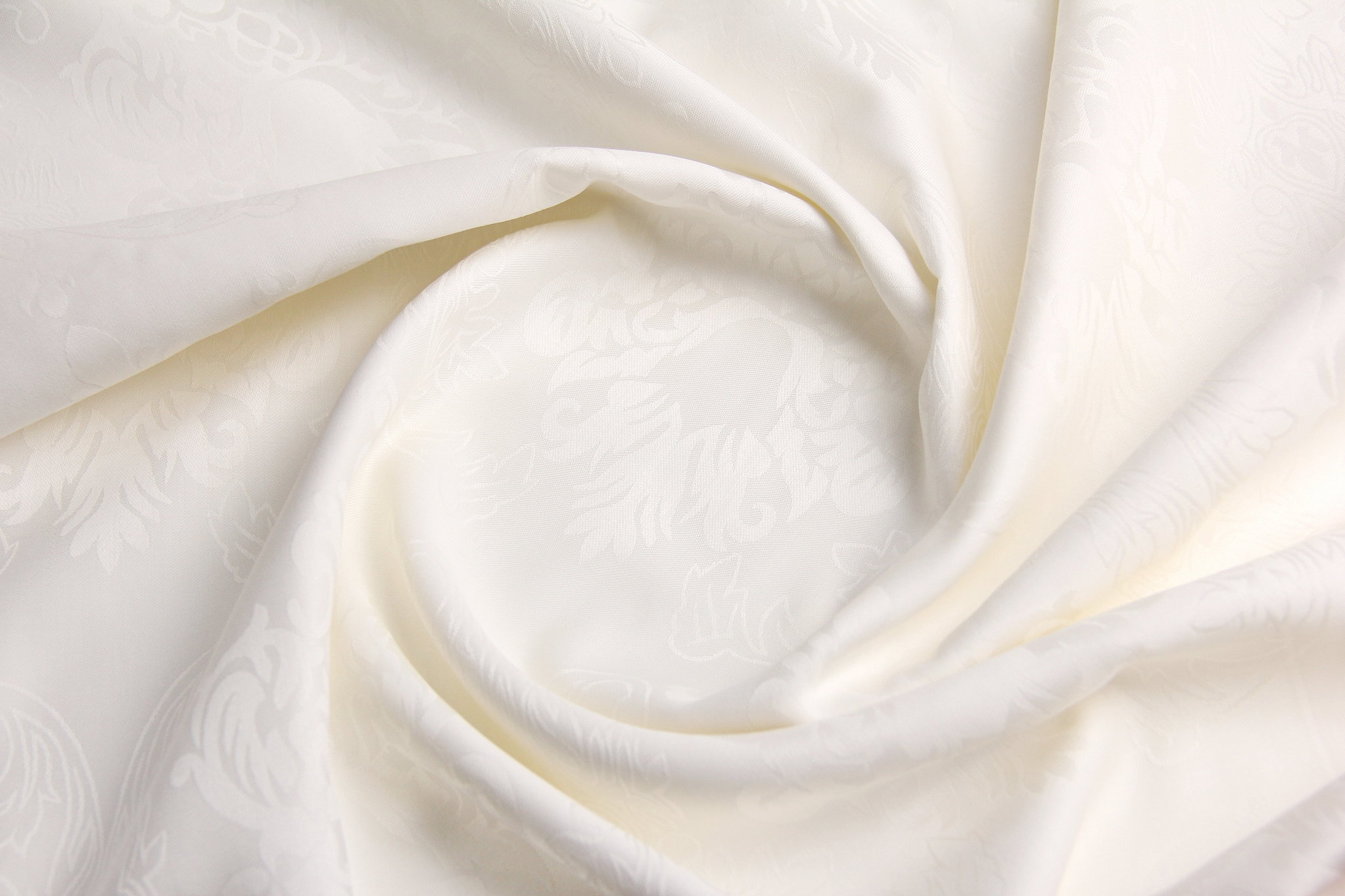 Ткань Сатин жаккард Флоренция Молочный, Турция, ширина 240см, плотность 130 г/м2