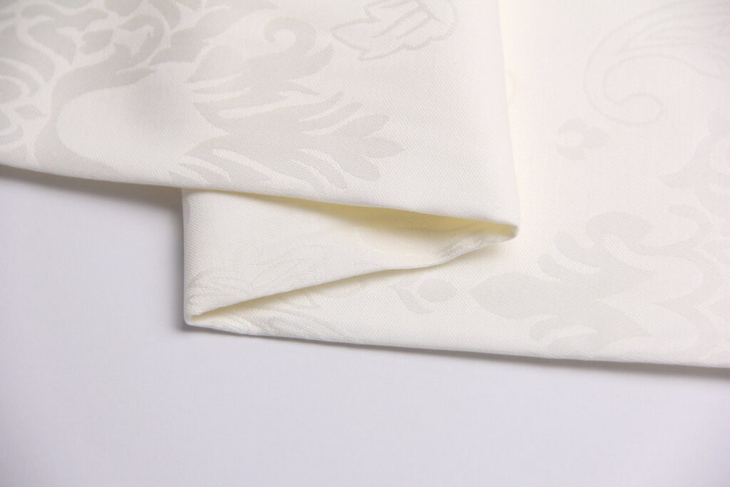 Ткань Сатин жаккард Флоренция Молочный, Турция, ширина 240см, плотность 130 г/м2