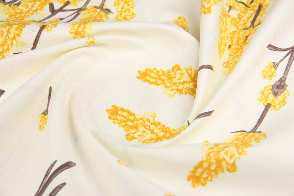 Ткань скатертная с тефлоновой пропиткой Лаванда Желтый