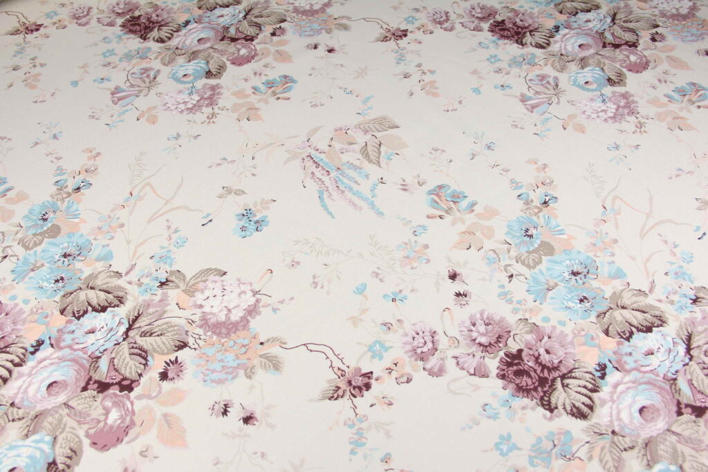 Ткань скатертная с тефлоновой пропиткой Весна Бирюзовый