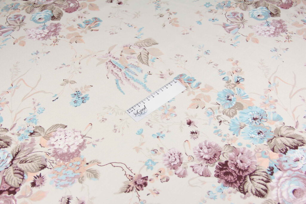 Ткань скатертная с тефлоновой пропиткой Весна Бирюзовый