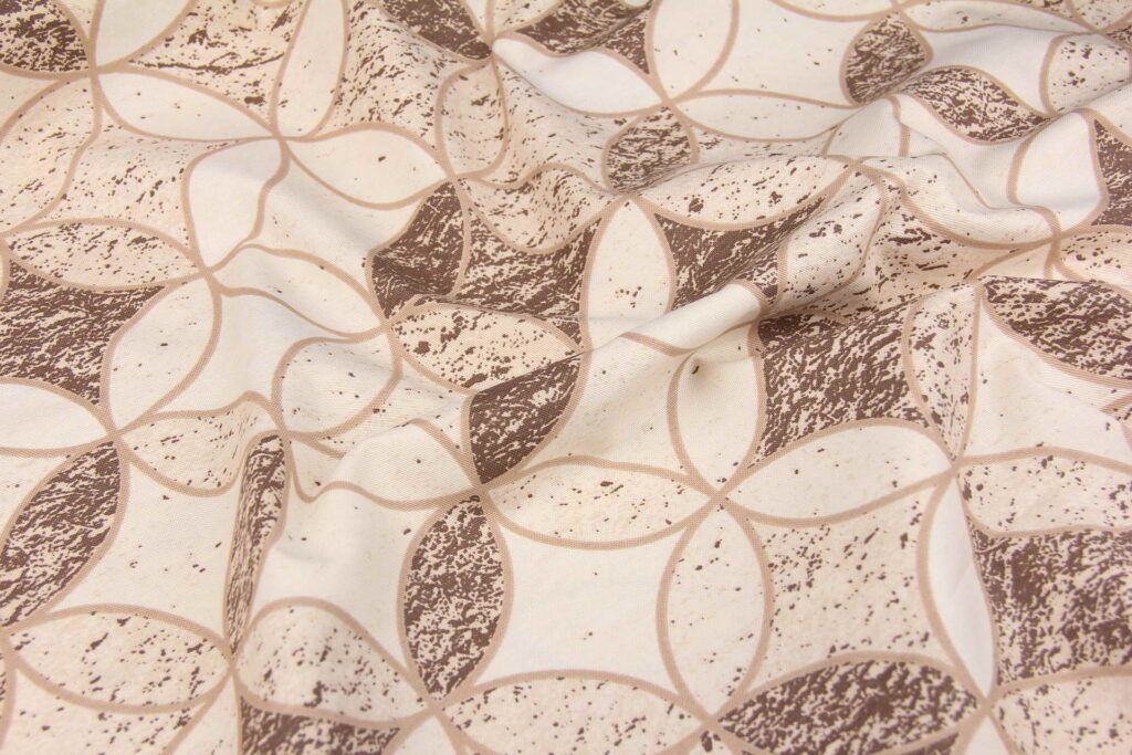 Ткань скатертная с тефлоновой пропиткой Узор мрамор Коричневый