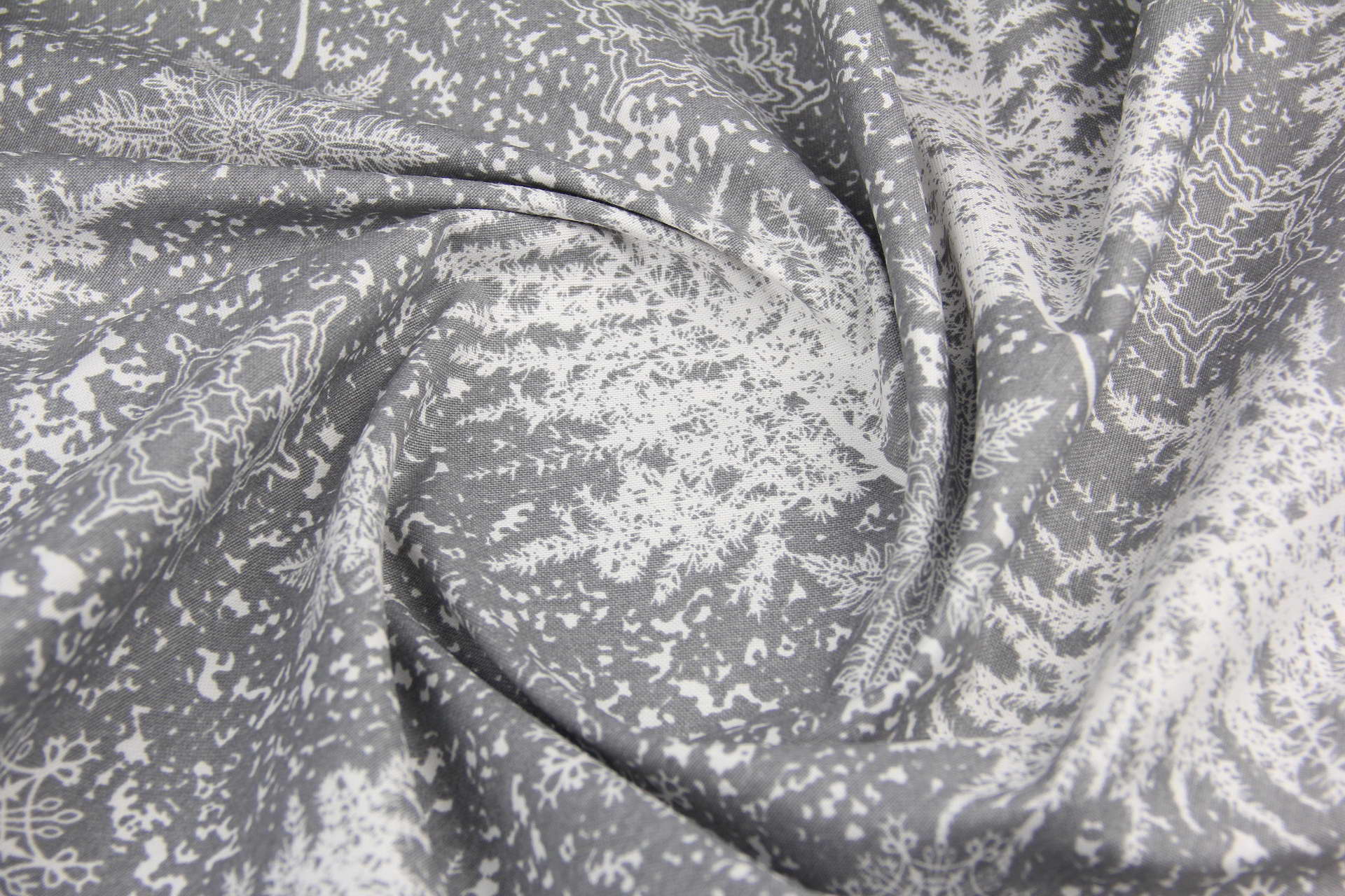 Ткань скатертная с тефлоновой пропиткой Изморозь Серый