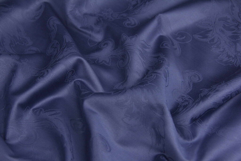 Ткань Сатин жаккард Рим Темно-синий, Турция, ширина 240см, плотность 130 г/м5