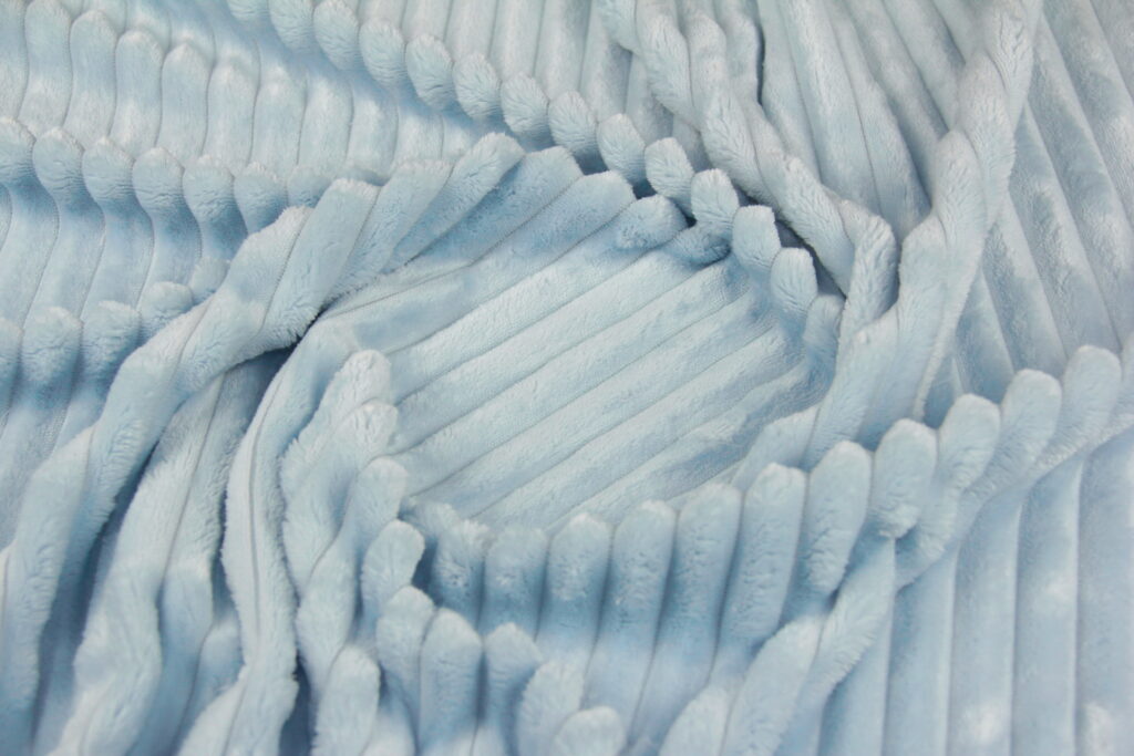 Ткань Плюш Minky Stripes светло-голубой (шарпей), плотность 350 г/м2, ширина 160 см