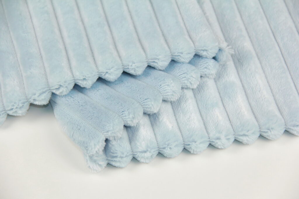 Ткань Плюш Minky Stripes светло-голубой (шарпей), плотность 350 г/м2, ширина 160 см