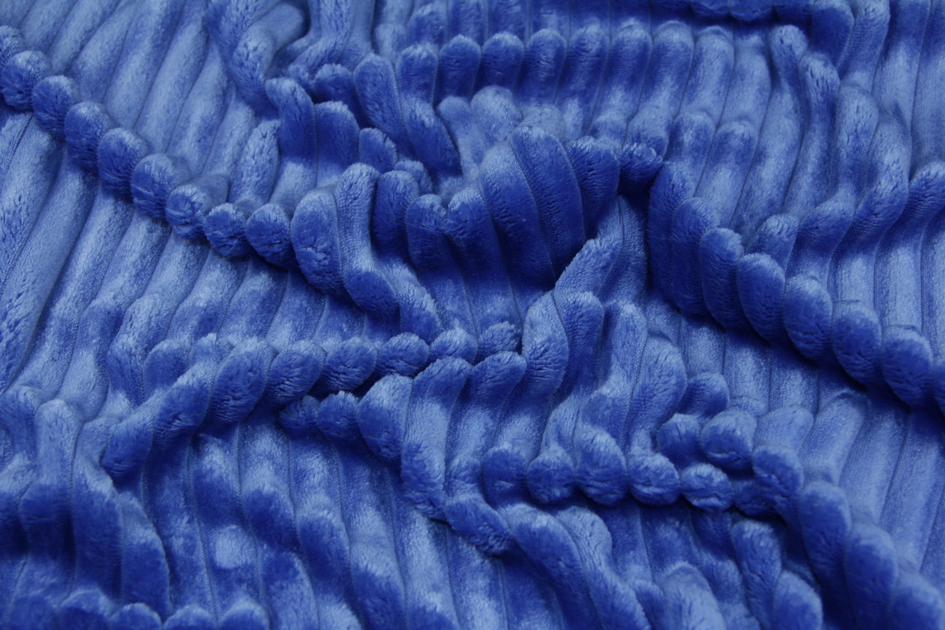 Ткань Плюш Minky Stripes синий (шарпей), плотность 350 г/м2, ширина 160 см