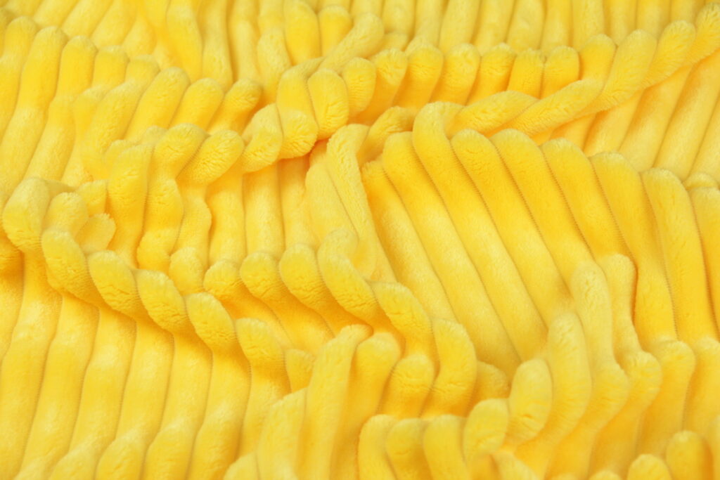 Ткань Плюш Minky Stripes желтый (шарпей), плотность 350 г/м2, ширина 160 см