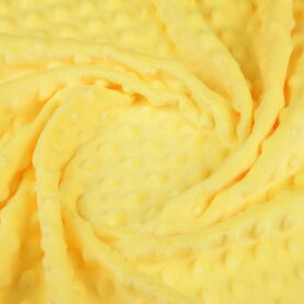 Ткань Плюш Minky Dots желтый (пупырышки), плотность 350 г/м2, ширина 160 см