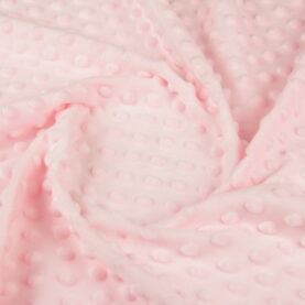 Ткань Плюш Minky Dots светло-розовый (пупырышки), плотность 350 г/м2, ширина 160 см