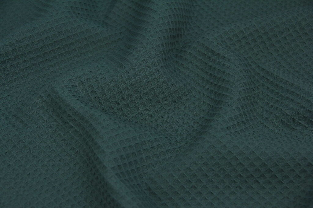 Ткань Вафельное полотно Изумруд, Турция, ширина 235 см, плотность 217 г/м2