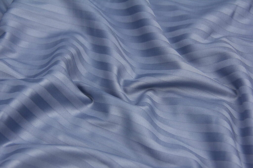 Ткань Страйп-сатин премиум SSG268317 Морская волна, Турция, ширина 240см, плотность 140 г/м2