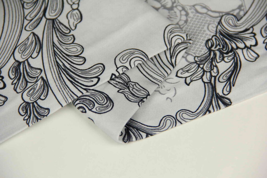 Ткань Сатин набивной Леон Серый, Турция, ширина 240 см