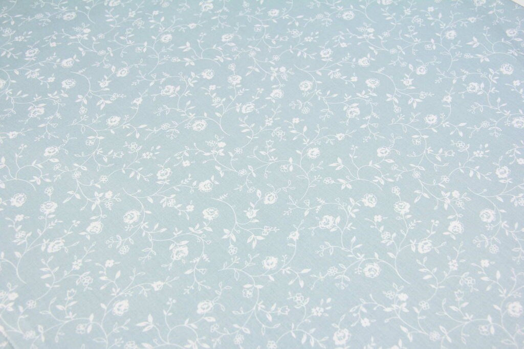 Ткань Ранфорс Мелкие цветочки Мятный, Турция, ширина 240 см, плотность 135 г/м2