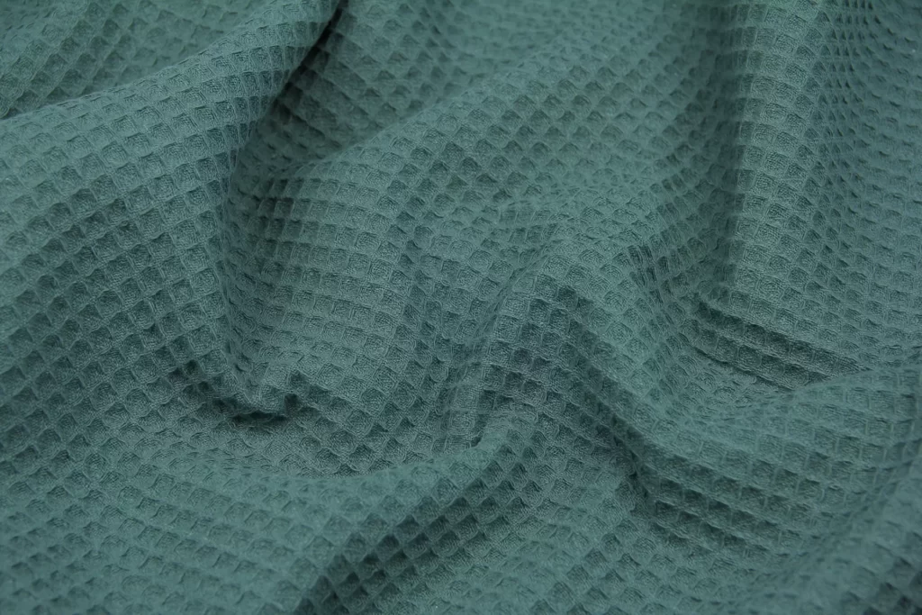 Ткань Вафельное полотно Изумруд, Турция, ширина 235 см, плотность 217 г/м2