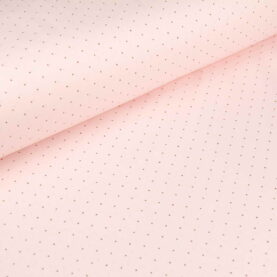 Ткань Ранфорс Точки Розовый, Турция, ширина 240 см, плотность 135 г/м2