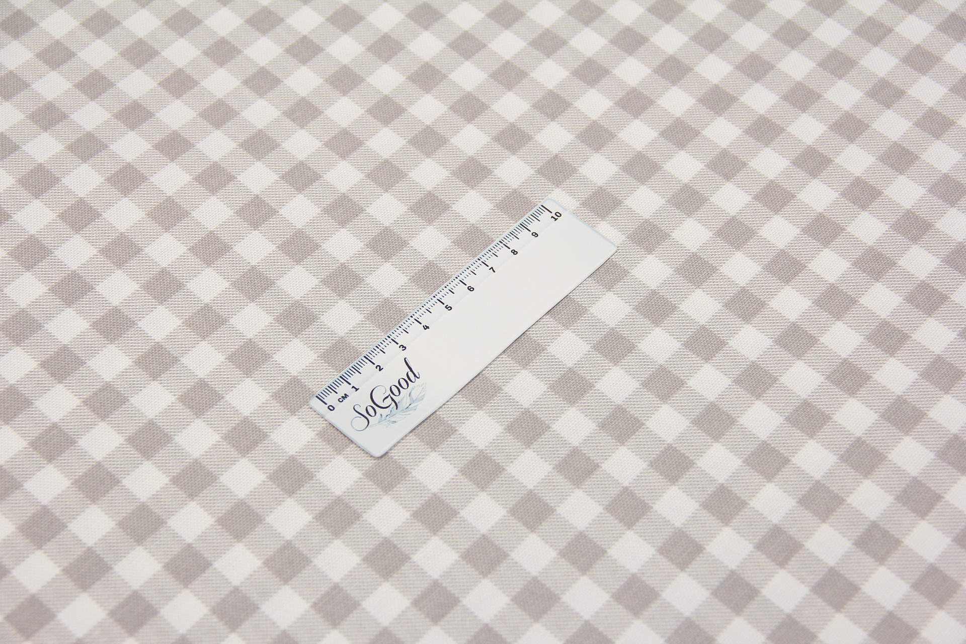 Ткань скатертная с тефлоновой пропиткой Клеточка Латте 1 см