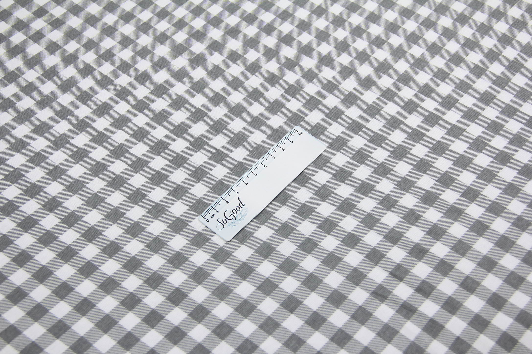 Ткань Фланель Клеточка 1 см Серый, Турция, ширина 240 см, плотность 160 г/м2