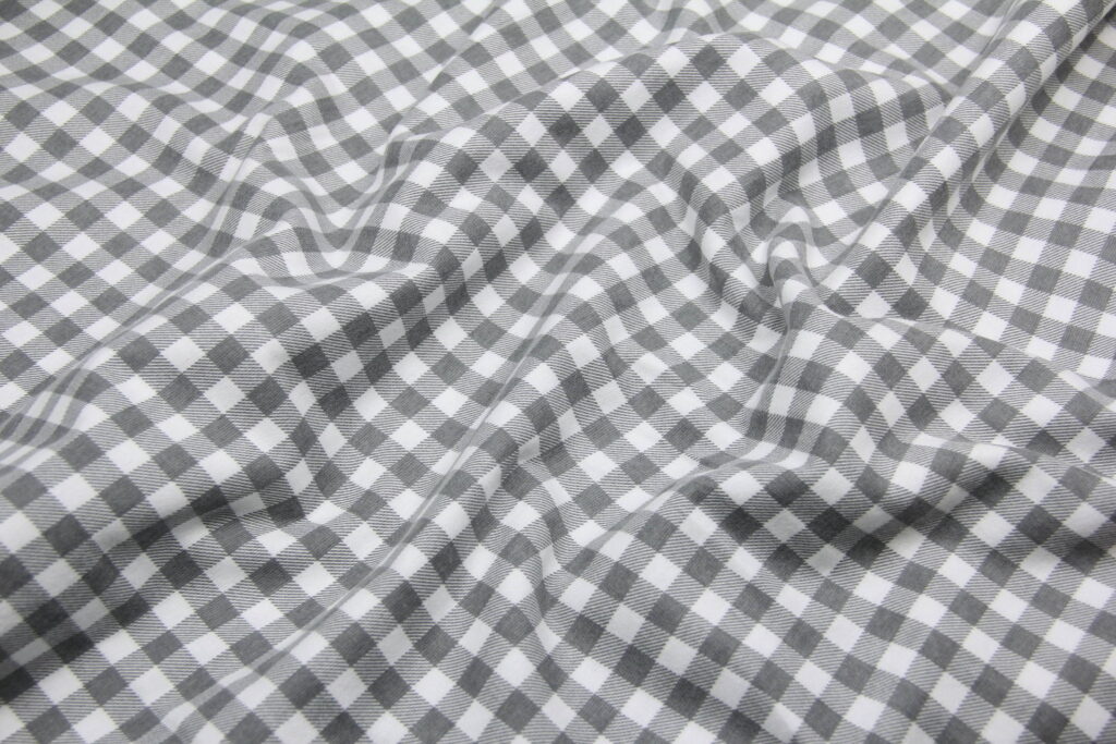 Ткань Фланель Клеточка 1 см Серый, Турция, ширина 240 см, плотность 160 г/м2
