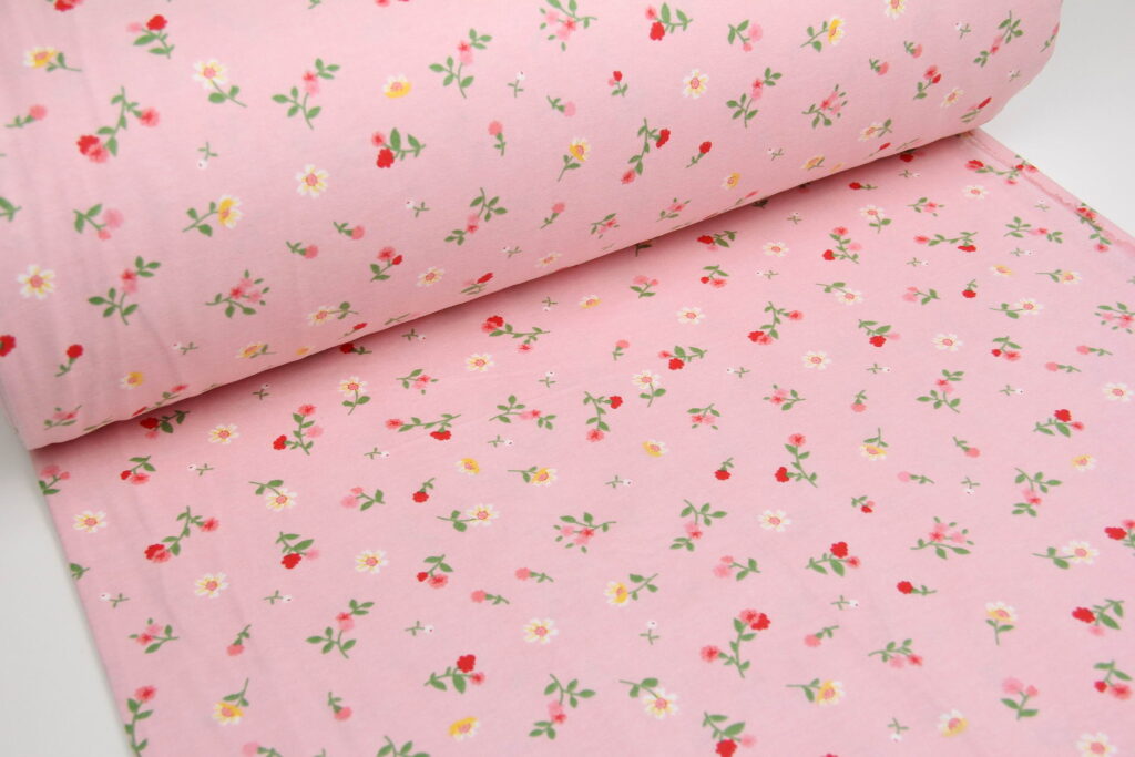 Ткань Фланель Цветочное конфети Розовый, Турция, ширина 240 см, плотность 160 г/м2