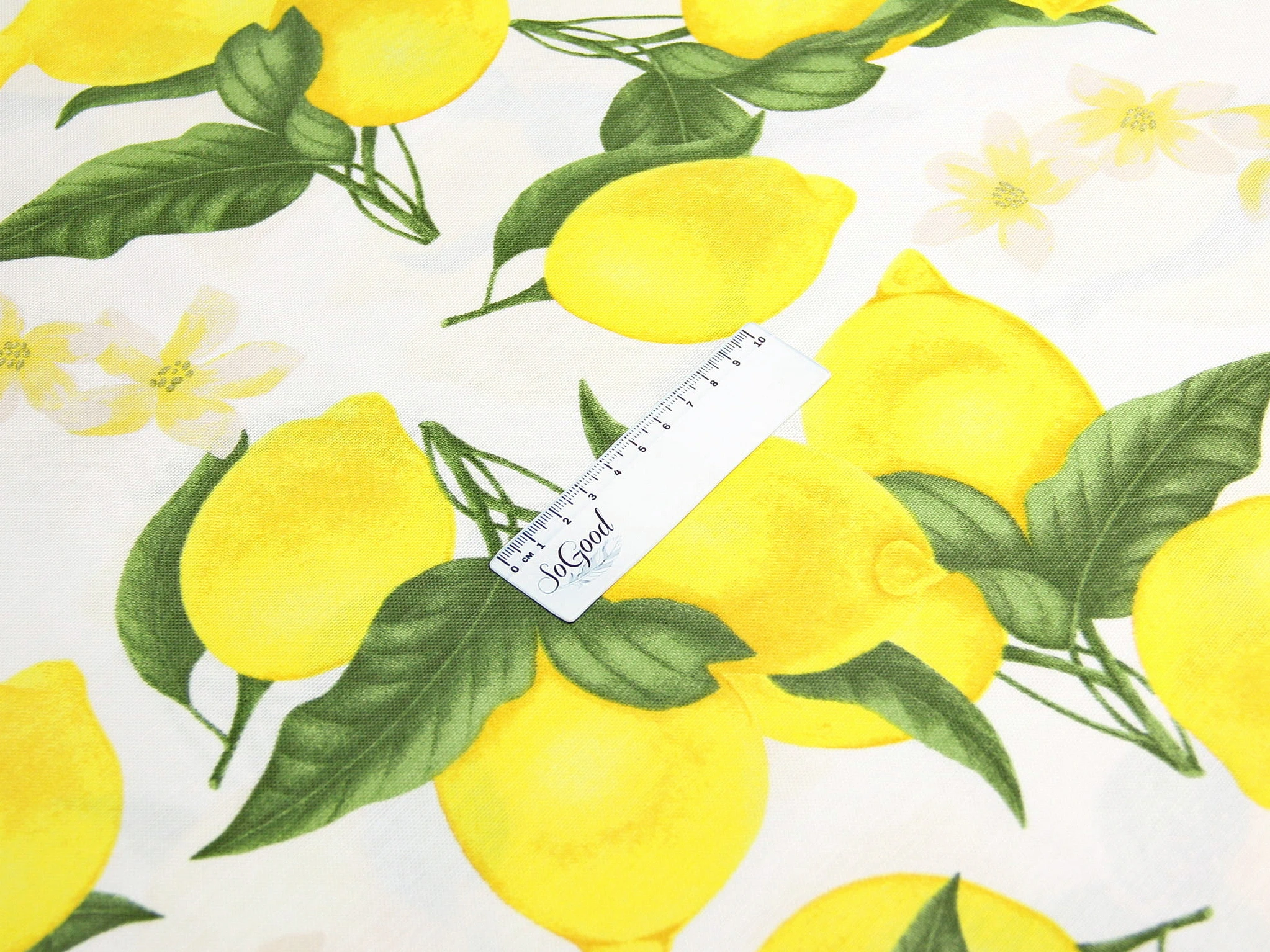 Тканина скатертна з тефлоновим просоченням Лимон і квіточка N