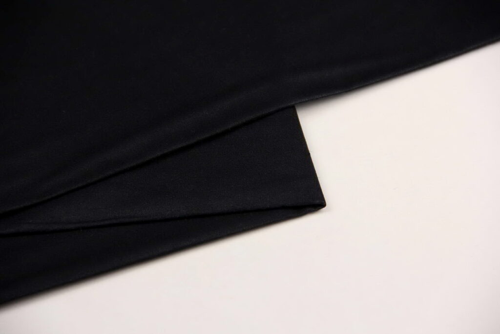 Ткань Поплин Черный, Турция, ширина 240 см, плотность 135 г/м2