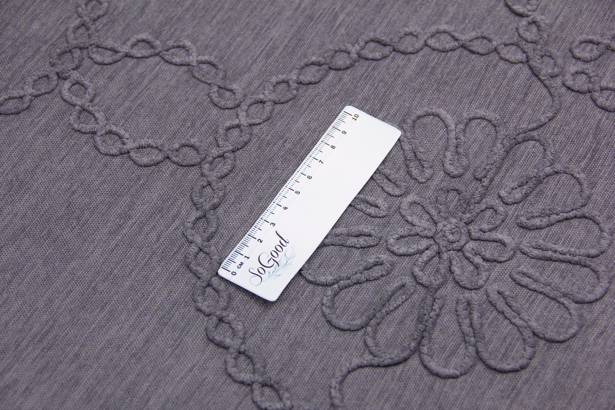 Ткань Пике с узором F1 Серый, плотность 300 г/м2, ширина 260 см