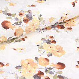 Ткань Ранфорс Роза Элина Охра, Турция, ширина 240 см, 100% хлопок