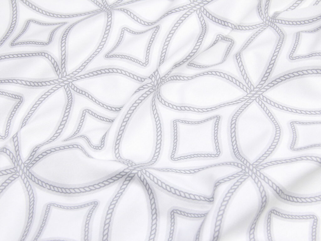 Тканина скатертинна з тефлоновим просоченням Візерунок Сірий на білому
