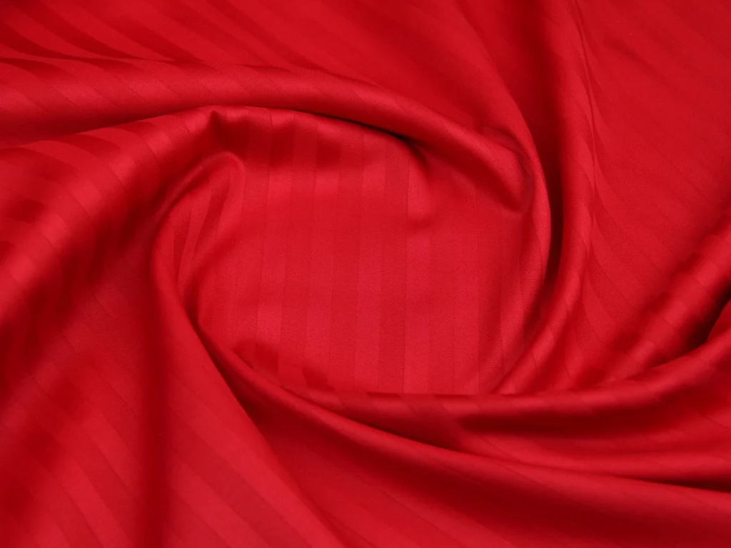 Тканина Страйп-сатин преміум SSW31 Червоний, Туреччина, ширина 240 см, щільність 130 г/м2