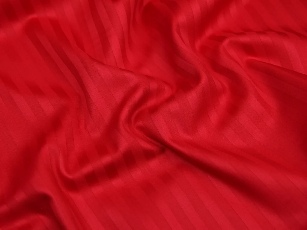 Тканина Страйп-сатин преміум SSW31 Червоний, Туреччина, ширина 240 см, щільність 130 г/м2