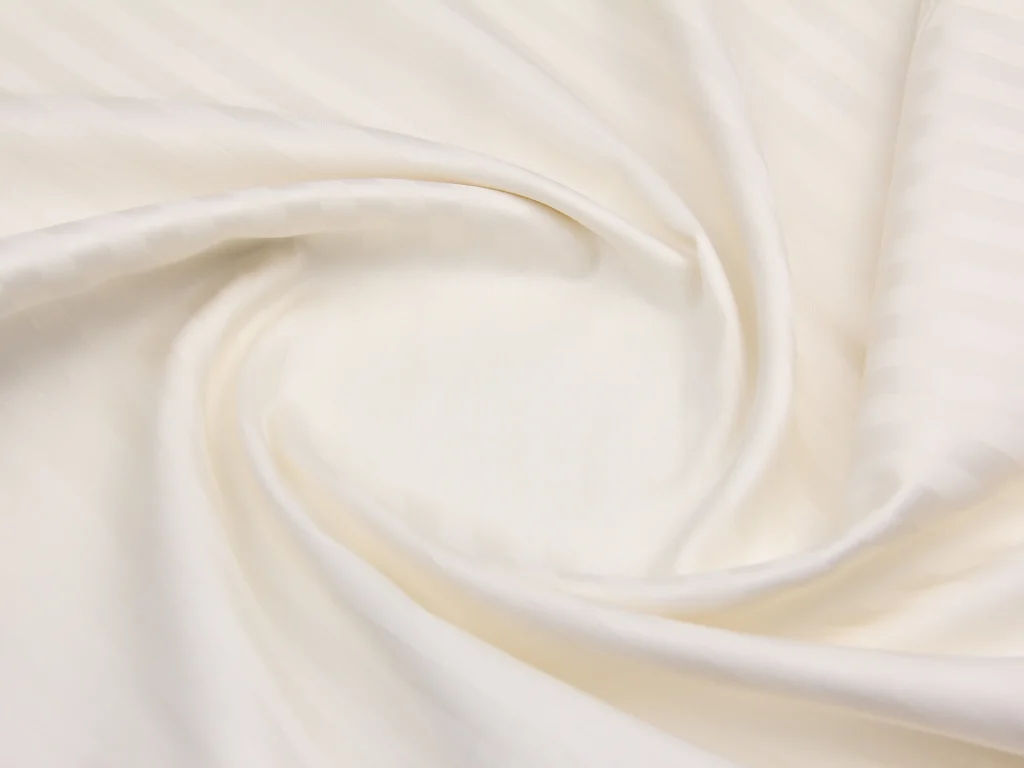 Ткань Страйп-сатин премиум SSW3 Молочный, Турция, ширина 240 см, плотность 130 г/м2