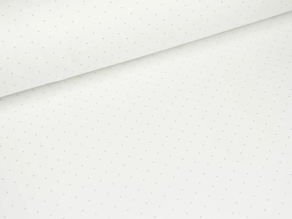 Тканина Ранфорс Крапки сірі на білому, Туреччина, ширина 240 см