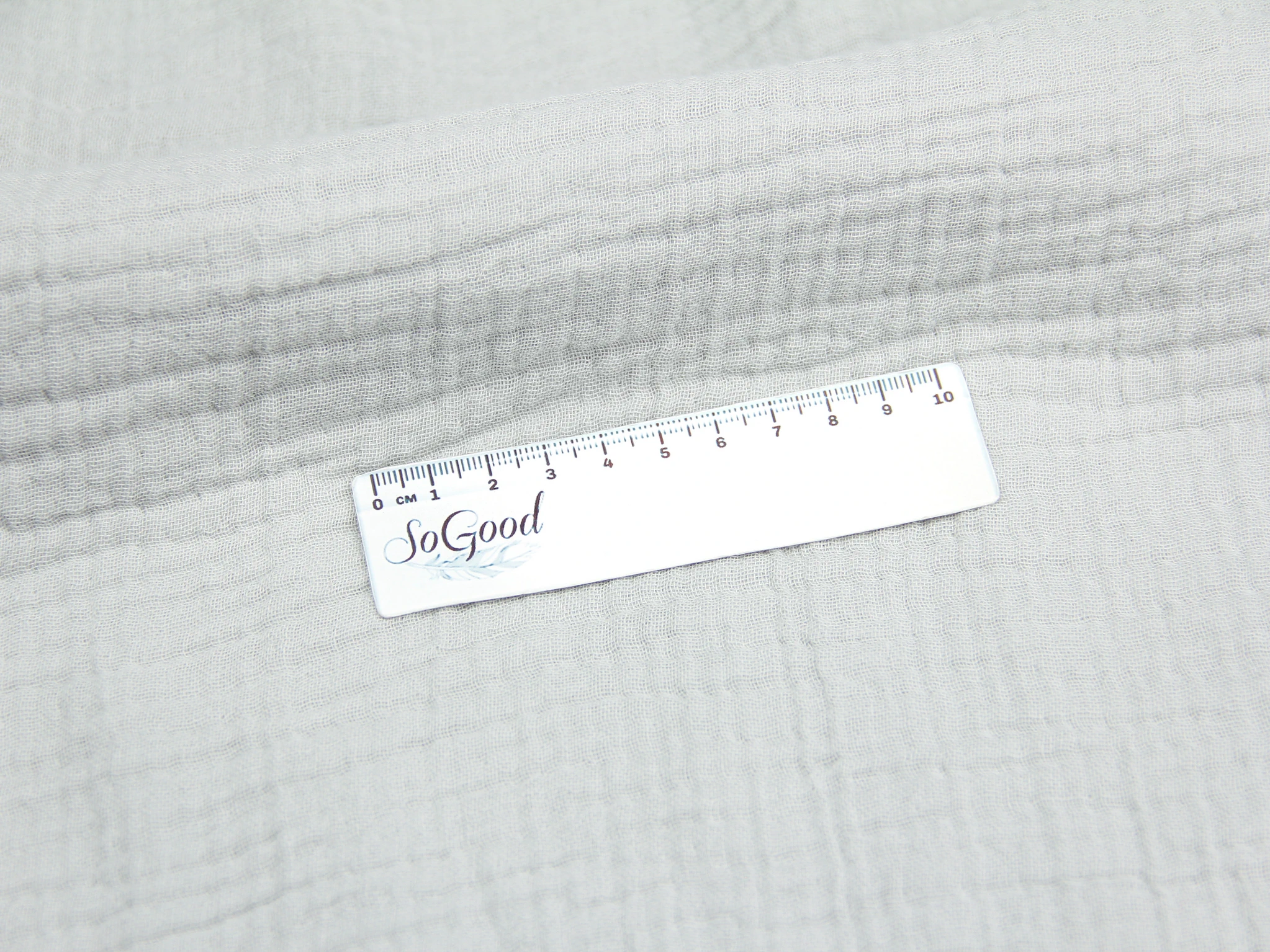 Тканина Муслін жатий чотиришаровий Сірий полин, Туреччина, щільність 220 г/м2, ширина 240 см