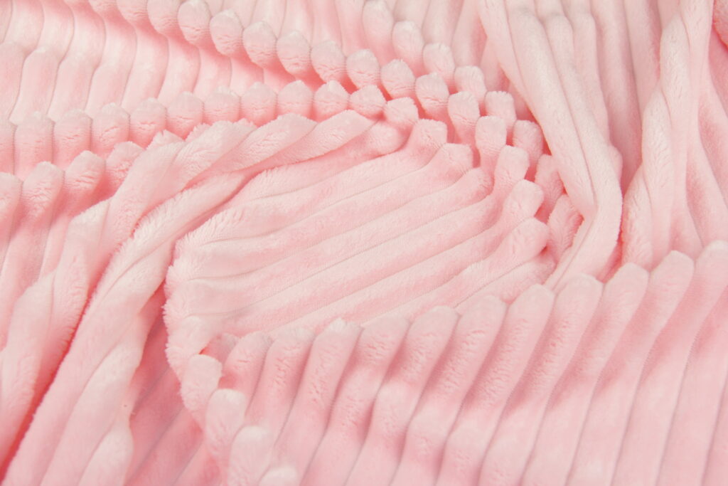 Ткань Плюш Minky Stripes светло-розовый (шарпей), плотность 350 г/м2, ширина 160 см